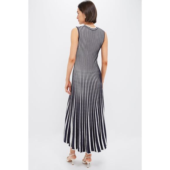 TUCKERNUCK Navy Stripe Knit Amie Dress Size L NWT Retail $298 Tuckernuck - Picture 2 of 8